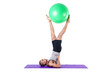 Man With Swiss Ball Doing Exer...