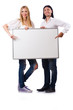 Pair in love with blank message