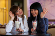 two wemen in cafe