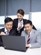 asian business team working together in office