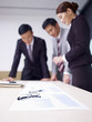 asian business team working together in office