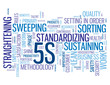 "5S" Tag Cloud (organization methodology lean process workplace)