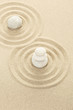 Balance zen stones in sand