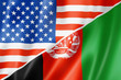 Illustration: USA and Afghanistan flag USA and Afghanistan flag
