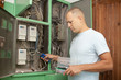 electrician working with electric