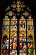 Magnificent stained glass window in Cologne Cathedral