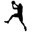 basketball player with ball