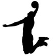 basketball player with ball