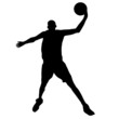 basketball player with ball