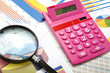 Calculator and magnifier