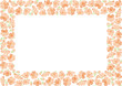 Rectangle backround with apple flowers