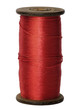 Bobines de fil de soie rouge