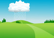 Regenwolke, Landschaft