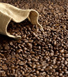 burlap sack of coffee beans
