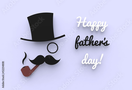 Illustration: A father's day illustration of a man with a top hat and a pipe. A father's day illustration of a man with a top hat and a pipe.