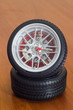 decorative clock in the shape of wheels