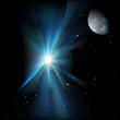 Vector: abstract space background with stars abstract space background with stars