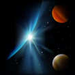 Vector: abstract space background with stars abstract space background with stars