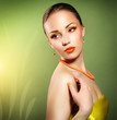 Sensual woman with beautiful make-up