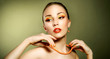 Sensual woman with beautiful make-up