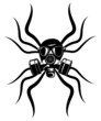 Gas Mask Stencil Isolated Over...