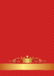 Vector: red background with golden crown red background with golden crown