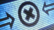 stop icon on screen. Looping.