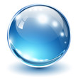 Vector: 3D glass sphere blue 3D glass sphere blue