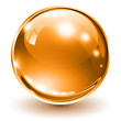 Vector: 3D glass sphere orange 3D glass sphere orange