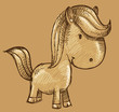 Pony Horse Sketch Doodle Illustration Art