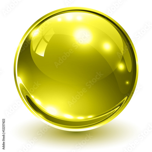 Vector: 3D glass sphere gold 3D glass sphere gold