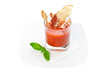 Gazpacho soup in glasses