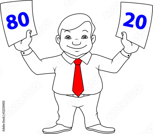 Vector: businessman, choice, 80/20 businessman, choice, 80/20