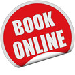 Illustration: Sticker rot rund cu BOOK ONLINE Sticker rot rund cu BOOK ONLINE
