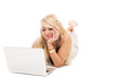 Woman with notebook