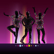 Go-Go night party vector background