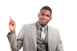 Businessman pointing to copy space