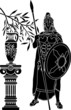 ancient hellenic man. stencil