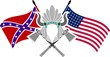 american civil war. stencil. fourth variant