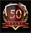 50 years anniversary golden label