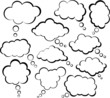 Vector: Comic cloud speech bubbles. Comic cloud speech bubbles.