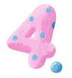 Illustration: Pink number four Pink number four