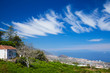 Northern  Tenerife, view over Puerto de La Cruz towards La Palma