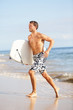 Photo: Beach water sports surfing man with body surfboard Beach water sports surfing man with body surfboard
