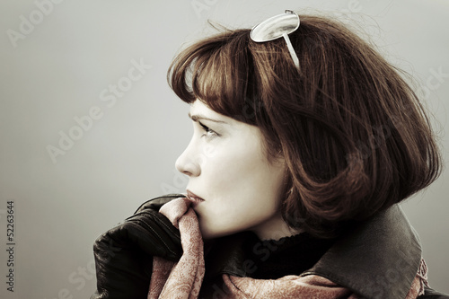 Photo: Beautiful woman on the city street Beautiful woman on the city street