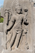 Female deity on relief carving in buddhist temple, Indonesia