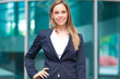 Beautiful businesswoman in an urban setting