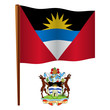 antigua and barbuda wavy flag