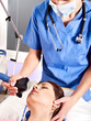 Patient wearing anesthesia mask at hospital.