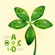 infographic water drop on leaf nature concept / graphic or websi